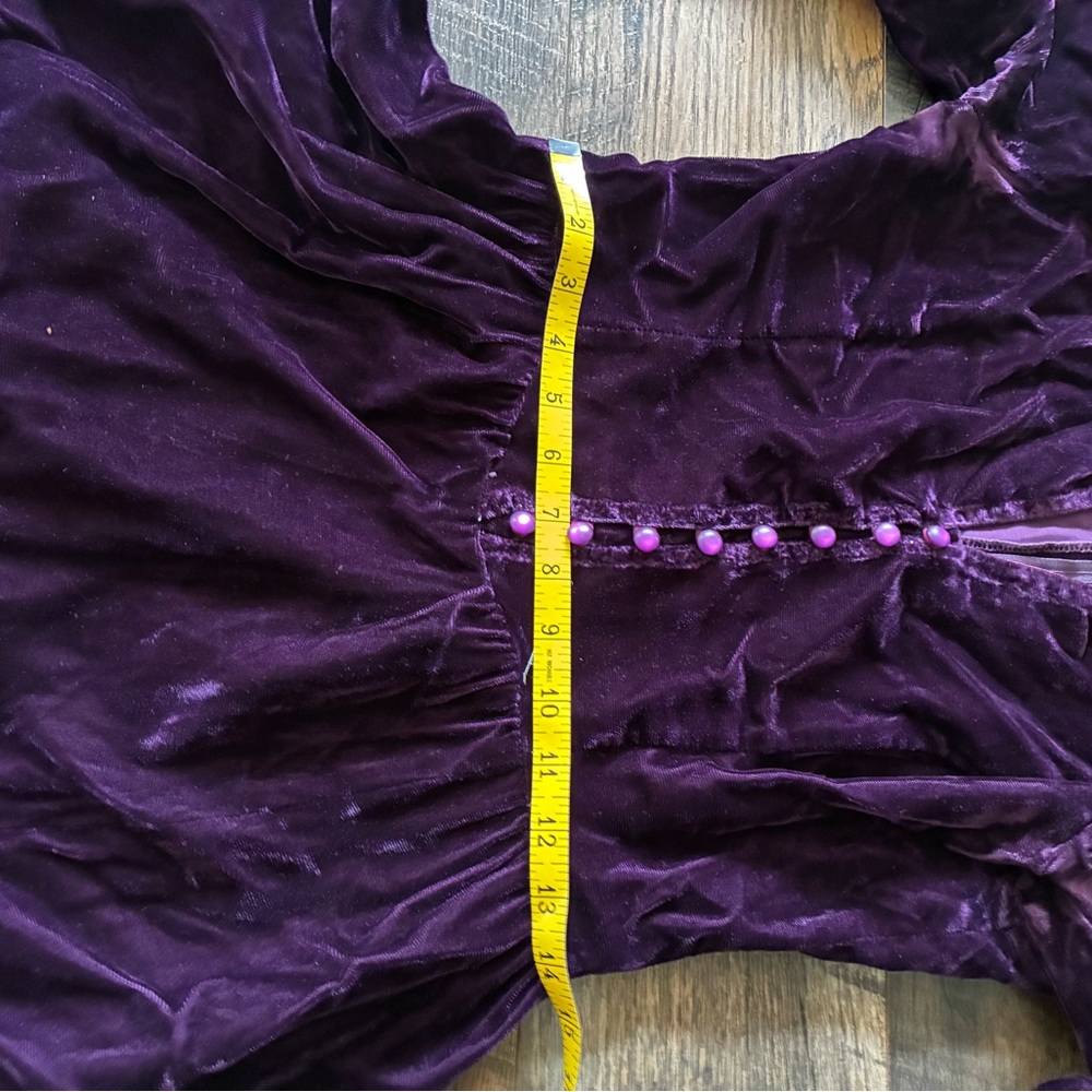 Purple Velvet Gunne Sax Victorian Style Vintage Dress